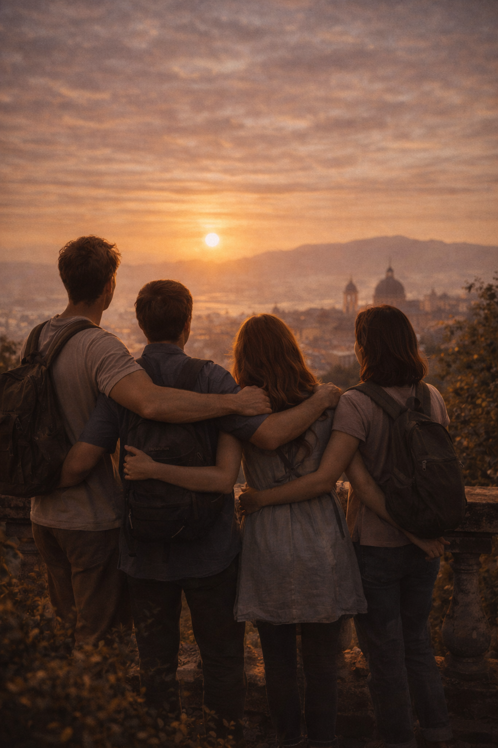 With friends
